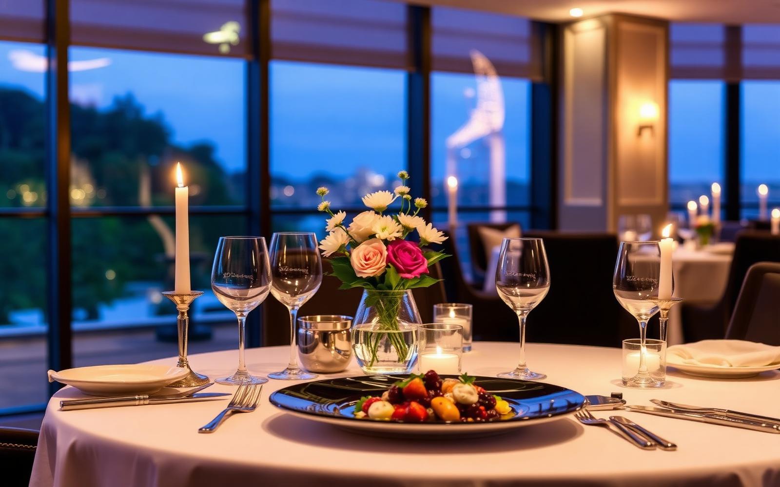 Table dressée au restaurant